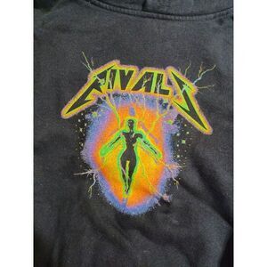Vintage Metallica Hoodie Faded‎ Black Pullover Rock Sweater Logo Distressed